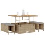 Conjunto de Comedor de Jardín de 3 Piezas con Cojines Beige de Ratán Polímero y Acacia | Foro24.es | Tu tienda online para hogar, jardín y más Foro24.es