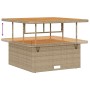 Conjunto de Comedor de Jardín de 3 Piezas con Cojines Beige de Ratán Polímero y Acacia | Foro24.es | Tu tienda online para hogar, jardín y más Foro24.es