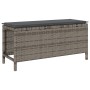 Conjunto de Comedor de Jardín de 3 Piezas con Cojines en Gris
