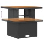 Conjunto de Comedor de Jardín de 3 Piezas con Cojines Negro de Ratán de Poliéster y Acacia by , Garden sets - Ref: Foro24-420...