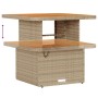Conjunto de Comedor de Jardín de 3 Piezas con Cojines Beige de Ratán Poliéster y Acacia by , Garden sets - Ref: Foro24-420079...