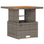 Conjunto de Comedor de Jardín de 3 Piezas con Cojines Gris de Poliratán y Acacia by , Garden sets - Ref: Foro24-42007915, Pri...