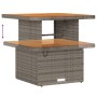 Conjunto de Comedor de Jardín de 3 Piezas con Cojines Gris de Poliratán y Acacia by , Garden sets - Ref: Foro24-42007915, Pri...