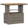 Conjunto de Comedor de Jardín de 3 Piezas con Cojines Gris en Poliratán y Acacia von , Gartensets - Ref: Foro24-42007920, Pre...