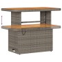 Conjunto de Comedor de Jardín de 3 Piezas con Cojines Gris en Poliratán y Acacia von , Gartensets - Ref: Foro24-42007920, Pre...