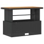Conjunto de Comedor de Jardín de 4 Piezas con Cojines Negro de Poliratán y Acacia | Foro24.es | Tu tienda online para hogar, jardín y más Foro24.es