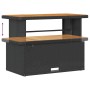 Conjunto de Comedor de Jardín de 4 Piezas con Cojines Negros de Poliratán y Acacia | Foro24.es | Tu tienda online para hogar, jardín y más Foro24.es