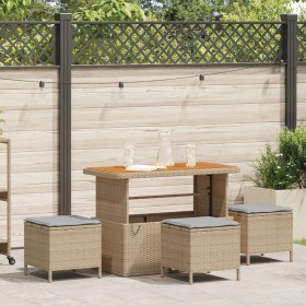 Juego de Comedor de Jardín de 4 Piezas con