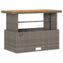 Juego de Comedor de Jardín de 4 Piezas con Cojines Gris de Poliratán y Acacia | Foro24.es | Tu tienda online para hogar, jardín y más Foro24.es