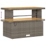 Juego de Comedor de Jardín de 4 Piezas con Cojines Gris de Poliratán y Acacia | Foro24.es | Tu tienda online para hogar, jardín y más Foro24.es