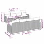 Conjunto de sofá de jardín 7 pcs Gris y Gris Oscuro
