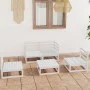 Set de salón de jardín de 5 pzas blanco madera maciza de pino de vidaXL, Conjuntos de jardín - Ref: Foro24-3075385, Precio: 2...