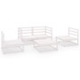 5-piece garden lounge set white solid pine wood by vidaXL, Garden sets - Ref: Foro24-3075385, Price: 250,60 €, Discount: %