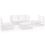 5-teiliges Garten-Lounge-Set aus weißem massivem Kiefernholz von vidaXL, Gartensets - Ref: Foro24-3075385, Preis: 261,65 €, R...