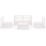 5-piece garden lounge set white solid pine wood by vidaXL, Garden sets - Ref: Foro24-3075385, Price: 250,60 €, Discount: %