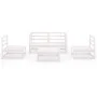 5-teiliges Garten-Lounge-Set aus weißem massivem Kiefernholz von vidaXL, Gartensets - Ref: Foro24-3075385, Preis: 261,65 €, R...