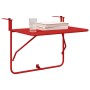 Mesa de balcón plegable roja 60x40 cm de acero by , Garden tables - Ref: Foro24-42008078, Price: 46,73 €, Discount: %