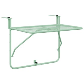 Mesa Colgante Plegable de Balcón - Verde Menta, 60x40 cm, Acero by , Garden tables - Ref: Foro24-42008080, Price: 48,50 €, Di...