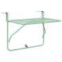 Mesa Colgante Plegable de Balcón - Verde Menta, 60x40 cm, Acero by , Garden tables - Ref: Foro24-42008080, Price: 48,50 €, Di...