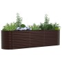 Huerto Elevado para Jardín Marrón 320x80x81 cm de Acero Galvanizado by , Pots and planters - Ref: Foro24-42008133, Price: 188...