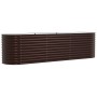 Huerto Elevado para Jardín Marrón 320x80x81 cm de Acero Galvanizado by , Pots and planters - Ref: Foro24-42008133, Price: 188...