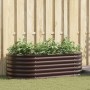 Huerto Elevado Marrón 160x80x44 cm de Acero Galvanizado by , Pots and planters - Ref: Foro24-42008140, Price: 104,56 €, Disco...
