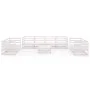 9-teiliges Gartenlounge-Set aus weißem massivem Kiefernholz von vidaXL, Gartensets - Ref: Foro24-3075465, Preis: 512,00 €, Ra...