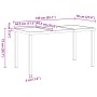 Mesa de Jardín Negra 140x80x73 cm Vidrio Templado von , Gartentische - Ref: Foro24-42010313, Preis: 117,18 €, Rabatt: %
