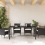 Mesa de Jardín Negra 160x80x73 cm Vidrio Templado