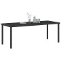 Mesa de Jardín Negra 200x80x73 cm con Vidrio Templado by , Garden tables - Ref: Foro24-42010315, Price: 149,89 €, Discount: %
