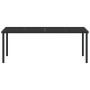 Mesa de Jardín Negra 200x80x73 cm con Vidrio Templado by , Garden tables - Ref: Foro24-42010315, Price: 149,89 €, Discount: %
