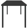 Mesa de Jardín Negra 200x80x73 cm con Vidrio Templado by , Garden tables - Ref: Foro24-42010315, Price: 149,89 €, Discount: %
