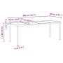 Mesa de Jardín Negra 200x80x73 cm con Vidrio Templado by , Garden tables - Ref: Foro24-42010315, Price: 149,89 €, Discount: %