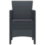 Silla de Jardín Juego de 2 Antracita Plástico Mediana Duradera by , Garden chairs - Ref: Foro24-847451, Price: 78,77 €, Disco...