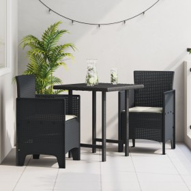 Silla de jardín Set de 2 Antracita, Crema Poliratán Estándar by , Garden chairs - Ref: Foro24-847452, Price: 84,49 €, Discoun...