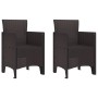 sillas de jardín 2 pcs marrón poli ratán by , Garden chairs - Ref: Foro24-847453, Price: 78,64 €, Discount: %