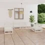 6-teiliges Garten-Lounge-Set aus weißem massivem Kiefernholz von vidaXL, Gartensets - Ref: Foro24-3075440, Preis: 378,56 €, R...