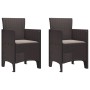 Sillas de Jardín de con Cojines Set de 2 Marrón, Taupe by , Garden chairs - Ref: Foro24-847454, Price: 84,49 €, Discount: %