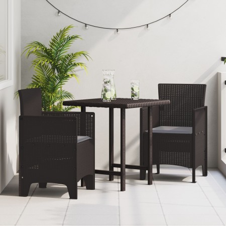 Silla de Jardín Juego de 2 Marrón, Antracita Plástico, Cojines by , Garden chairs - Ref: Foro24-847456, Price: 84,49 €, Disco...