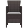 Silla de Jardín Set de 2 Marrón Ratán Estándar Duradero by , Garden chairs - Ref: Foro24-847455, Price: 84,49 €, Discount: %