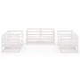 6-piece garden lounge set white solid pine wood by vidaXL, Garden sets - Ref: Foro24-3075440, Price: 383,47 €, Discount: %