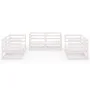 Set de salón de jardín de 6 piezas blanco madera maciza de pino de vidaXL, Conjuntos de jardín - Ref: Foro24-3075440, Precio:...