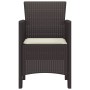 Sillas de jardín con cojines 2 pcs Marrón Poliratán by , Garden chairs - Ref: Foro24-847457, Price: 78,77 €, Discount: %