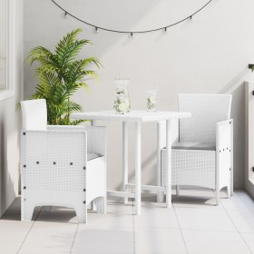 Silla de Jardín Juego de 2 Blanco, Gris Claro Plástico, Tela