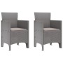 Silla de jardín Juego de 2 Gris claro Poliratán y acero Estándar von , Gartenstühle - Ref: Foro24-847464, Preis: 82,10 €, Rab...