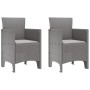 Silla de Jardín Conjunto de 2 Gris claro Poliratán Estándar by , Garden chairs - Ref: Foro24-847465, Price: 83,61 €, Discount: %
