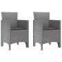Silla de Jardín Juego de 2 Gris Claro, Antracita Polipropileno von , Gartenstühle - Ref: Foro24-847466, Preis: 82,11 €, Rabat...