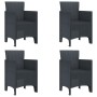 Silla de jardín Juego de 4 Antracita Poliratán Mediano Ligero by , Garden chairs - Ref: Foro24-847468, Price: 141,55 €, Disco...