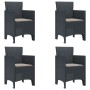 Silla de Jardín Juego de 4 Antracita, Taupe Resina de Polipropileno von , Gartenstühle - Ref: Foro24-847469, Preis: 153,33 €,...