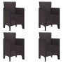 Sillas de jardín 4 pcs Marrón Ratanes von , Gartenstühle - Ref: Foro24-847473, Preis: 141,55 €, Rabatt: %